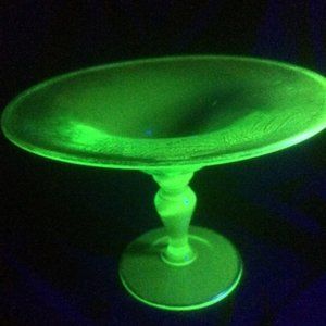 Uranium Glass compote